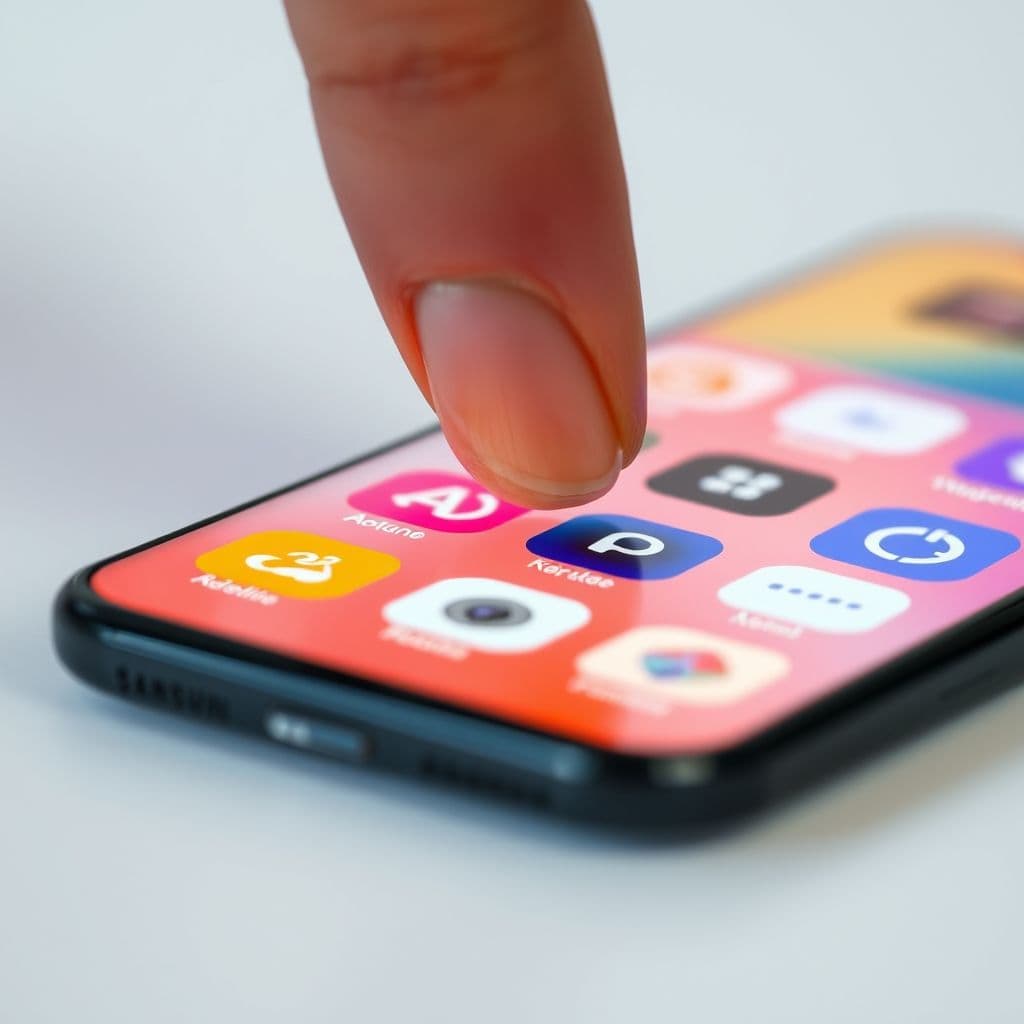 Smartphone screen showing multiple similar AI app icons