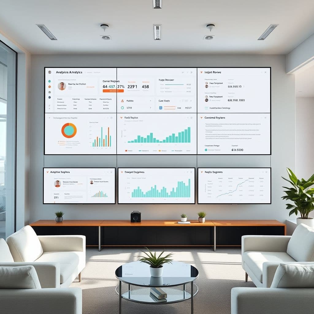 Conceptual dashboard for review management SaaS