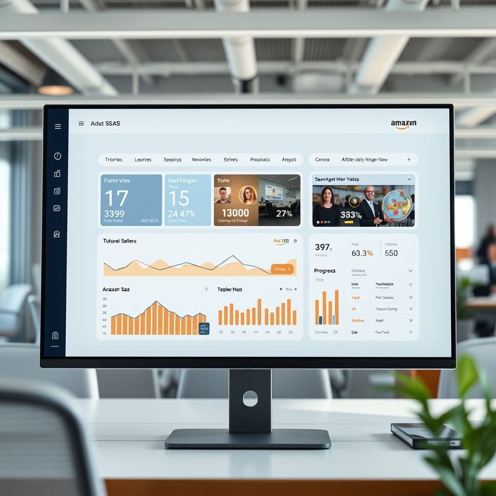 Conceptual dashboard of Amazon seller onboarding SaaS platform.