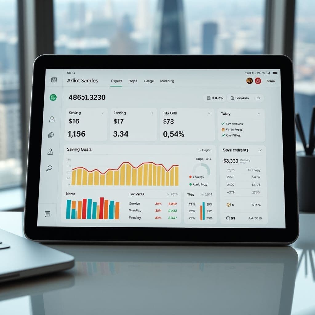 Conceptual dashboard of a nurse-focused financial SaaS.