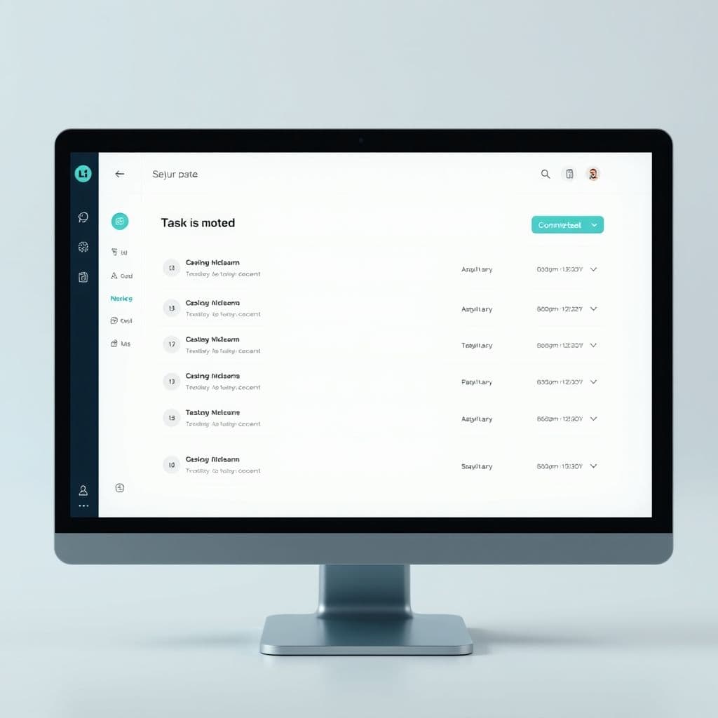 Conceptual interface of a prioritization-focused task management app.