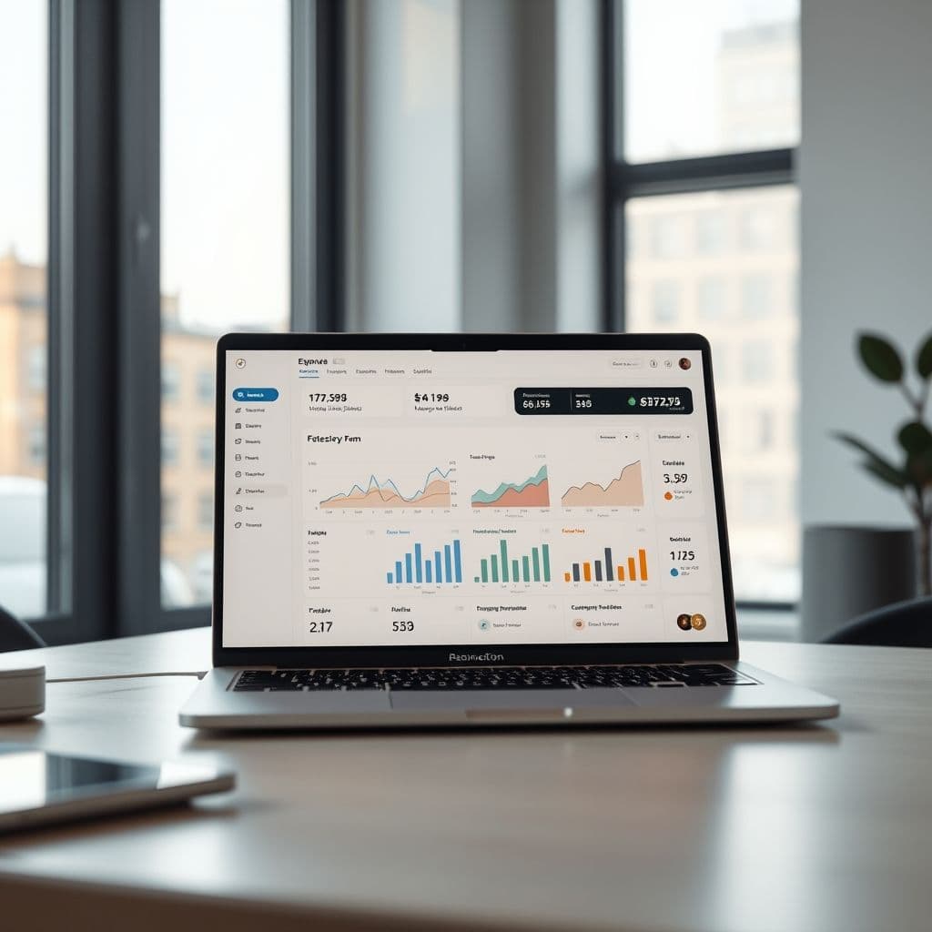 A mock-up of a SaaS dashboard for small business financial management.