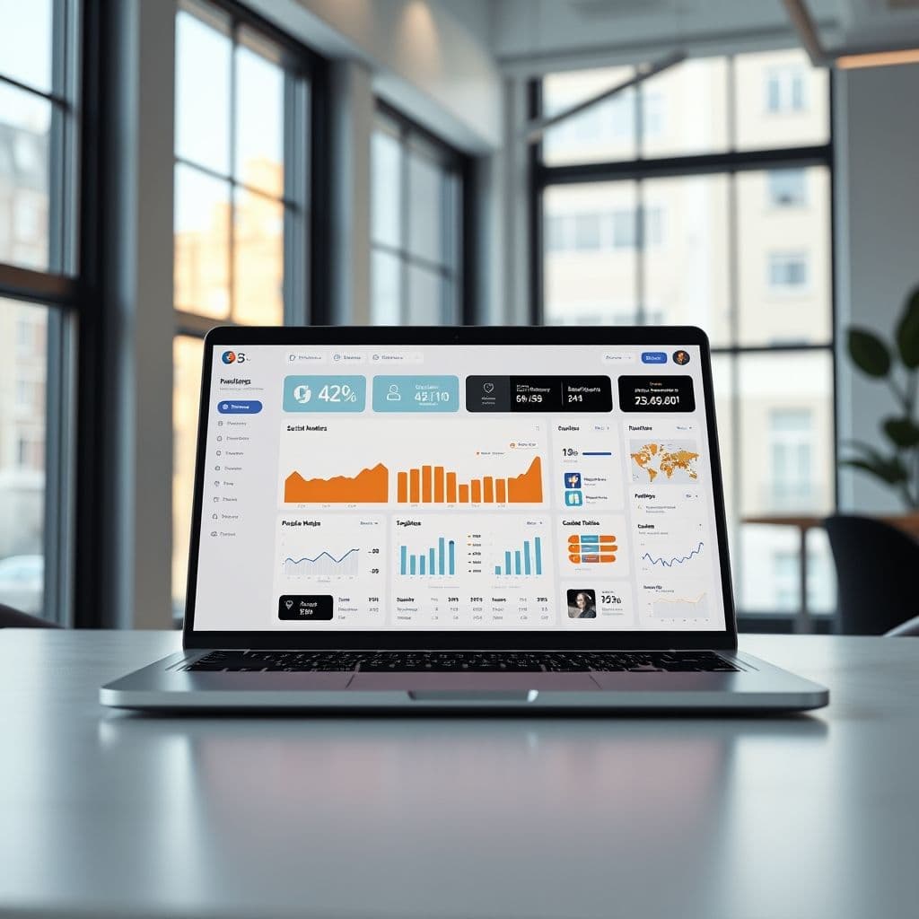 A sleek SaaS dashboard for digital product marketing.