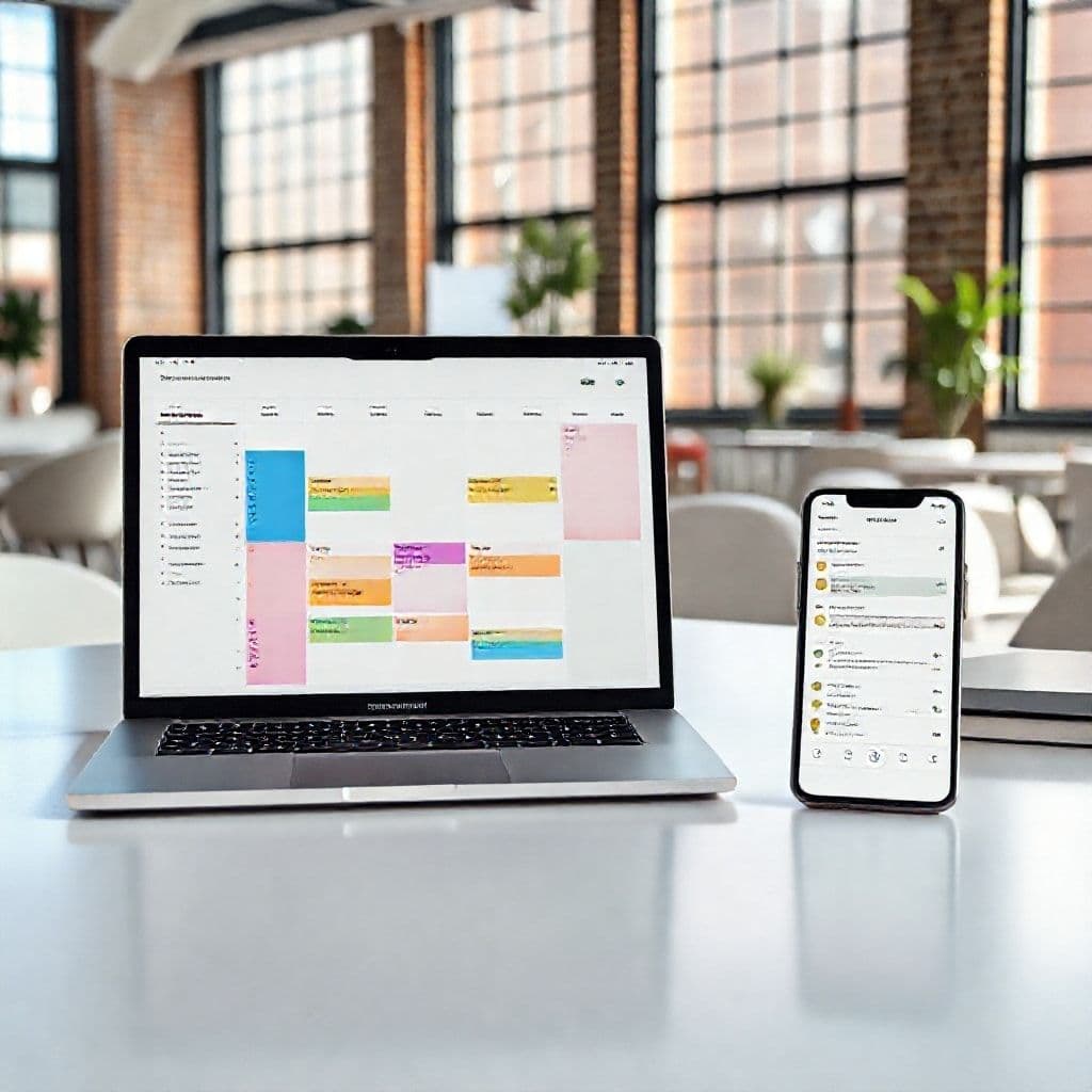 Conceptual interface of student planner SaaS showing clean design and multiple viewing options