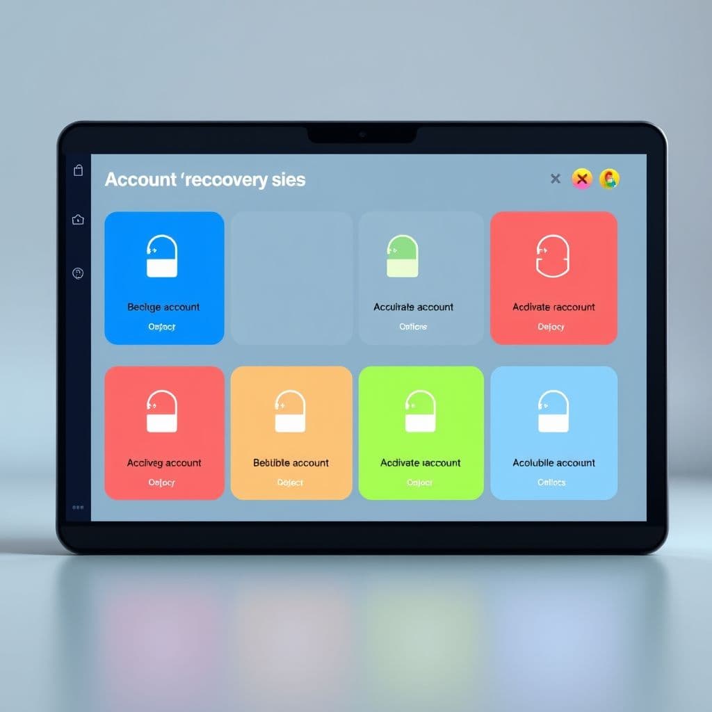 Conceptual dashboard of an email recovery SaaS platform.