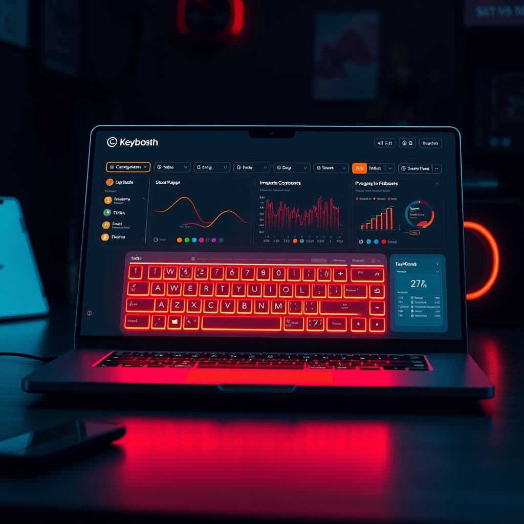 Conceptual SaaS dashboard for ordering DIY keyboard kits.