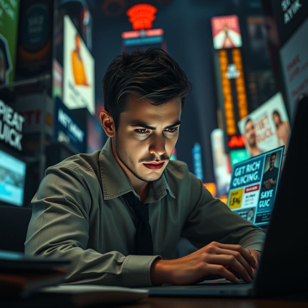 Frustrated digital marketer overwhelmed by unrealistic expectations