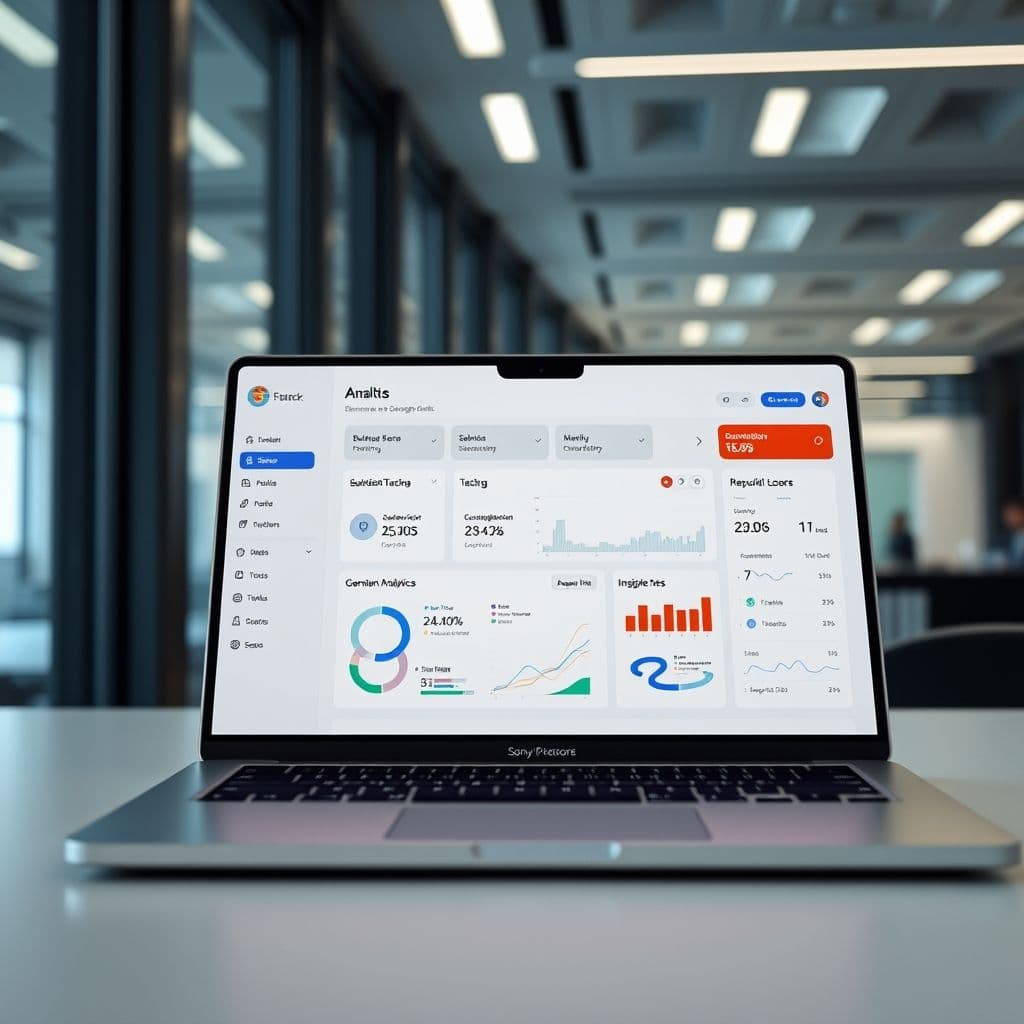 Conceptual interface of a federal reporting SaaS platform.