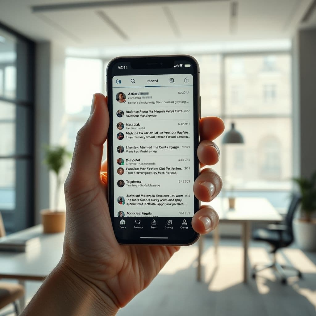 User struggling with cluttered iPhone email interface