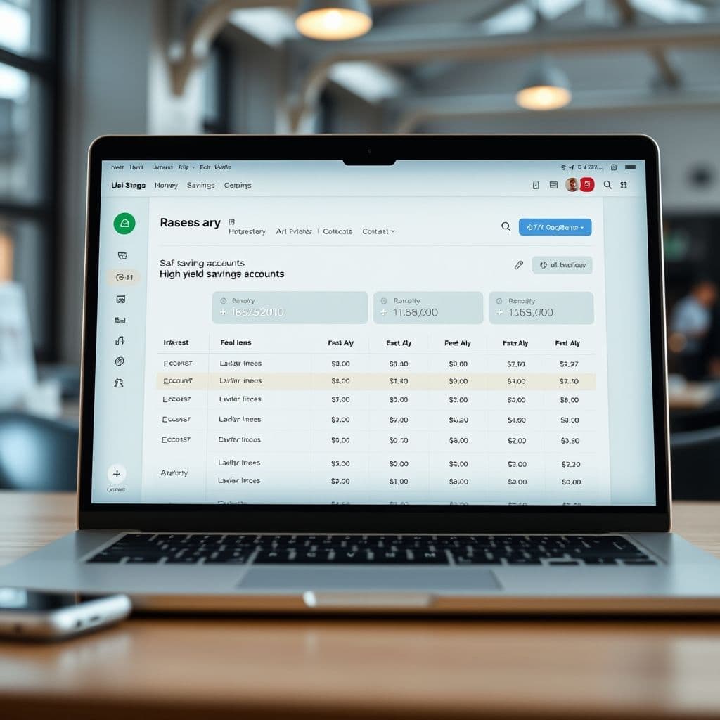 A sleek dashboard showing a comparison of different HYSAs with clear metrics.