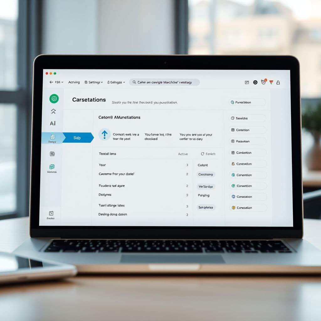 Conceptual dashboard of a SaaS tool for customizing AI behavior.