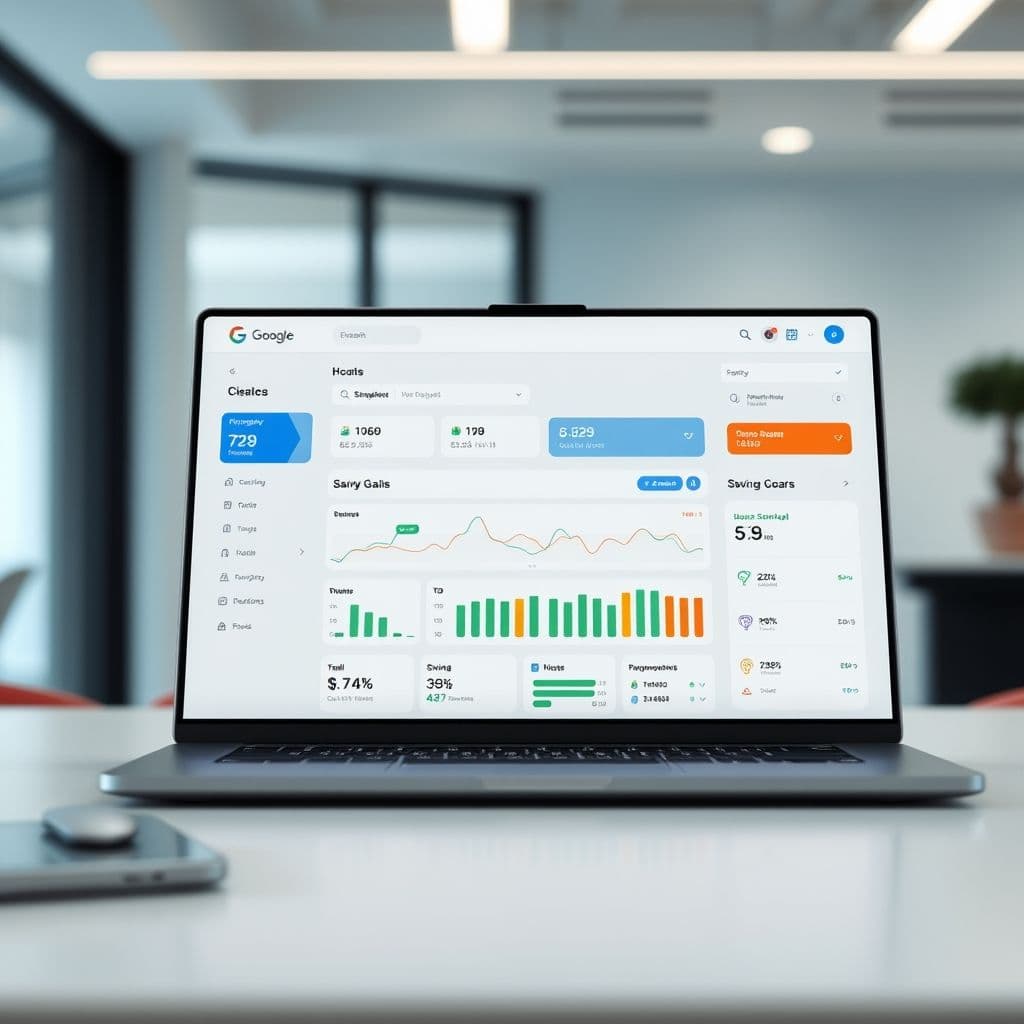 A mock-up of a financial management dashboard.
