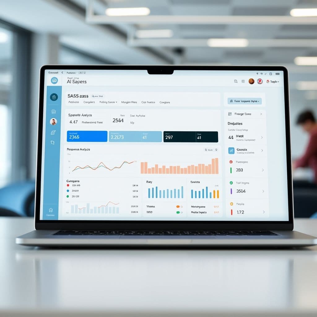 Conceptual dashboard for AI oversight SaaS.