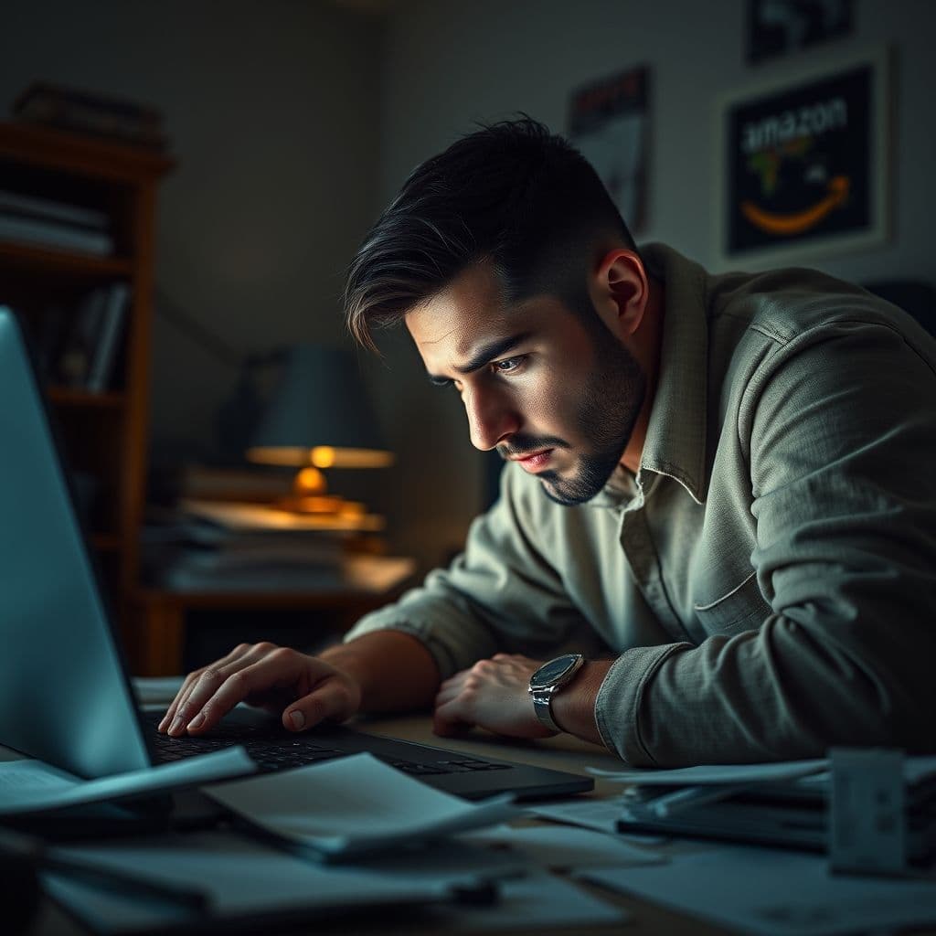 Frustrated Amazon seller struggling with account setup and inventory management.