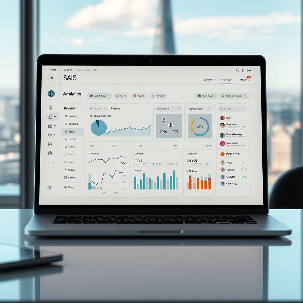 A sleek SaaS dashboard for small retail businesses.