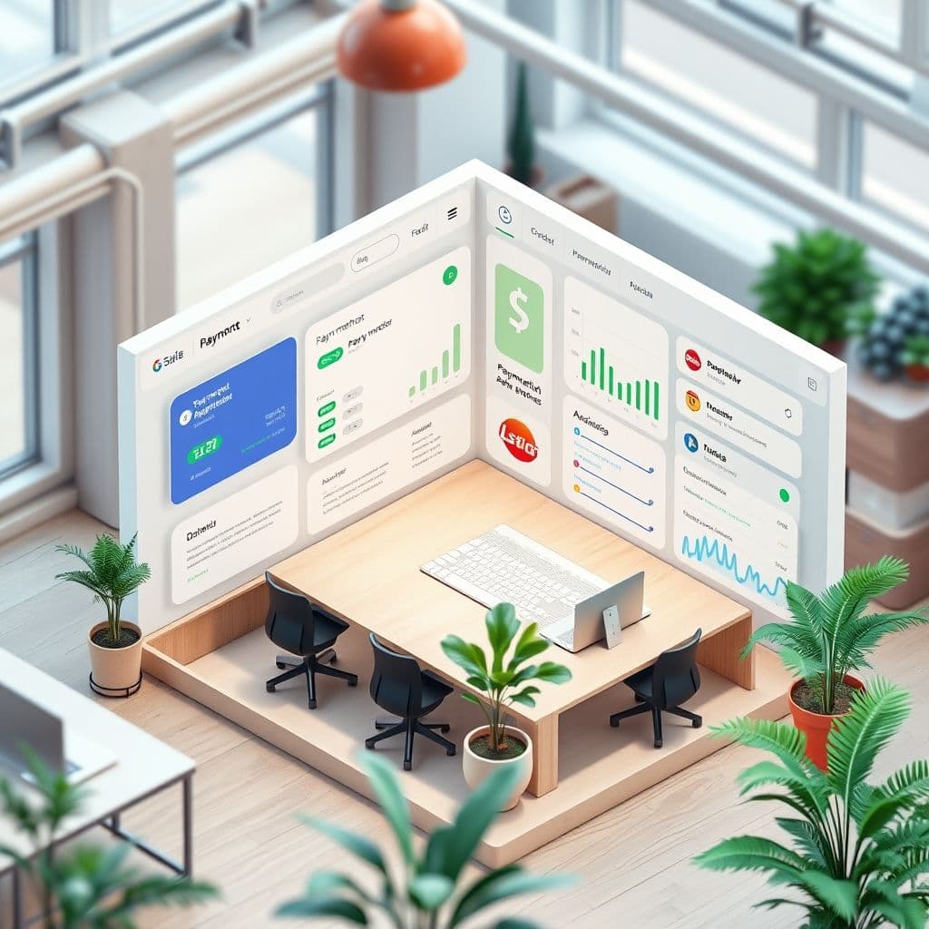 Conceptual interface of a payment integration SaaS platform
