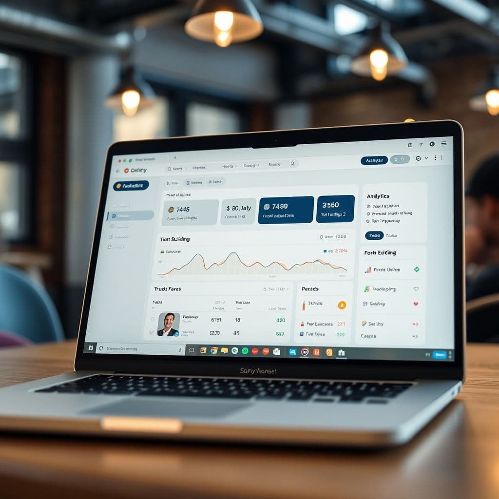 A sleek SaaS dashboard designed for faceless marketers.