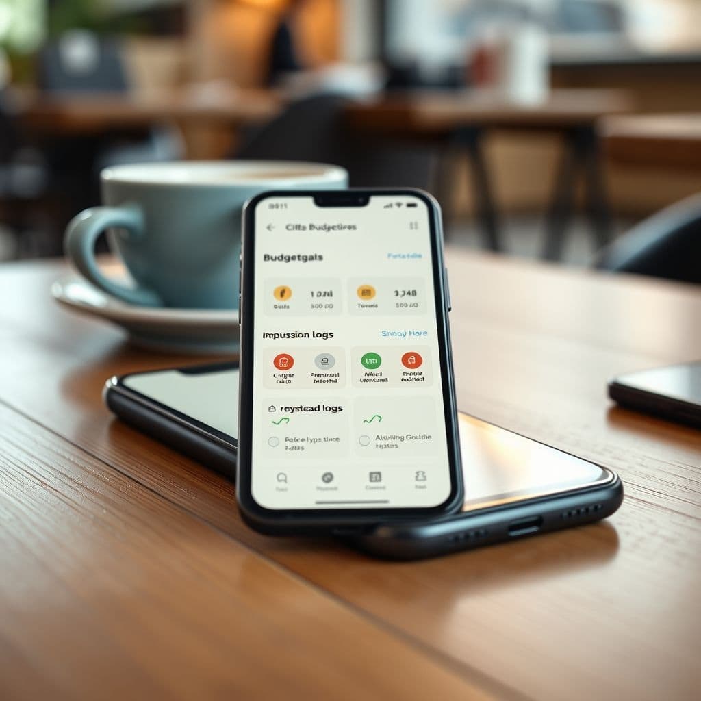 A mock-up of an ADHD-friendly financial planning app interface.