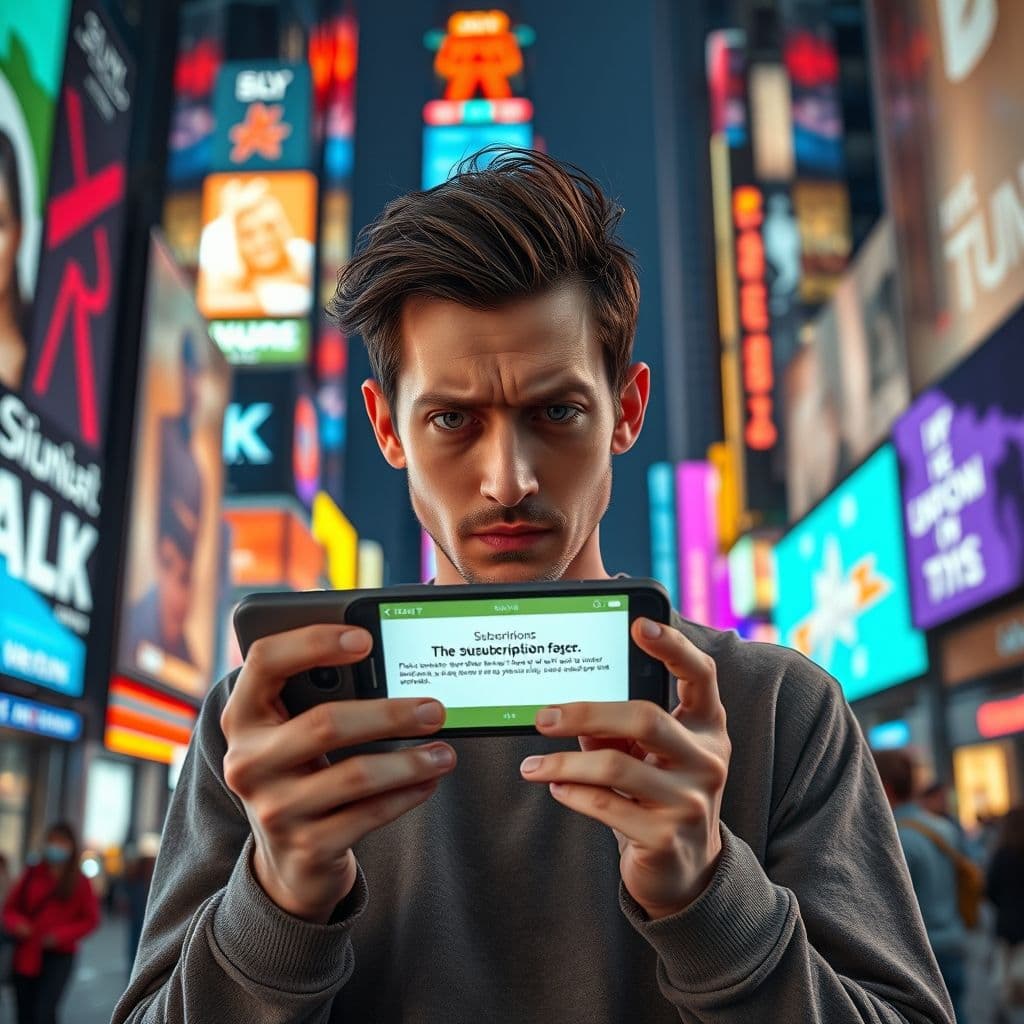 User frustrated by financial app subscription fees and requirements.