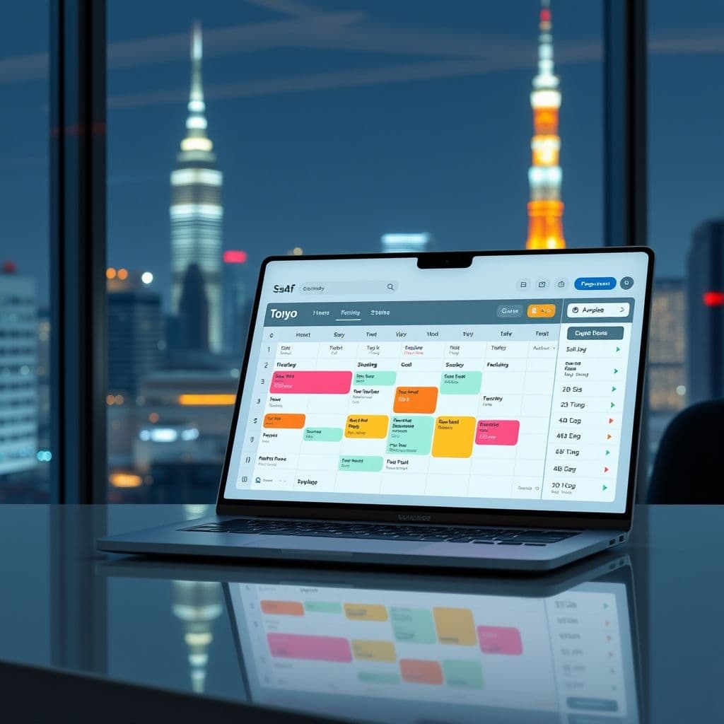 Conceptual interface of an AI task management tool.
