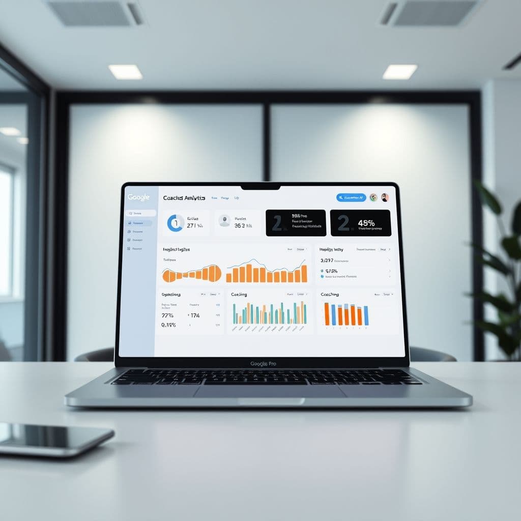 Conceptual dashboard of a digital marketing coaching SaaS platform.
