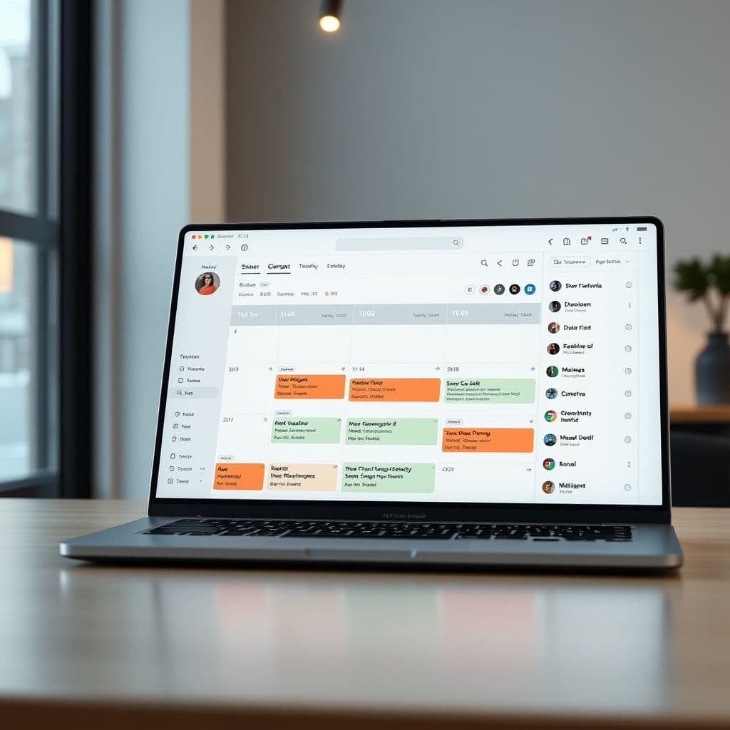Conceptual interface of a unified task management SaaS platform