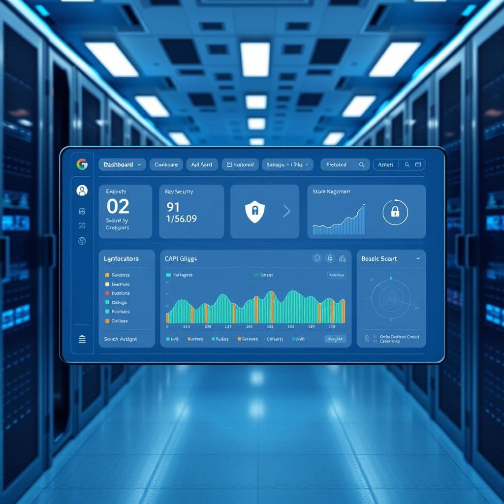 Conceptual dashboard of an API key management SaaS