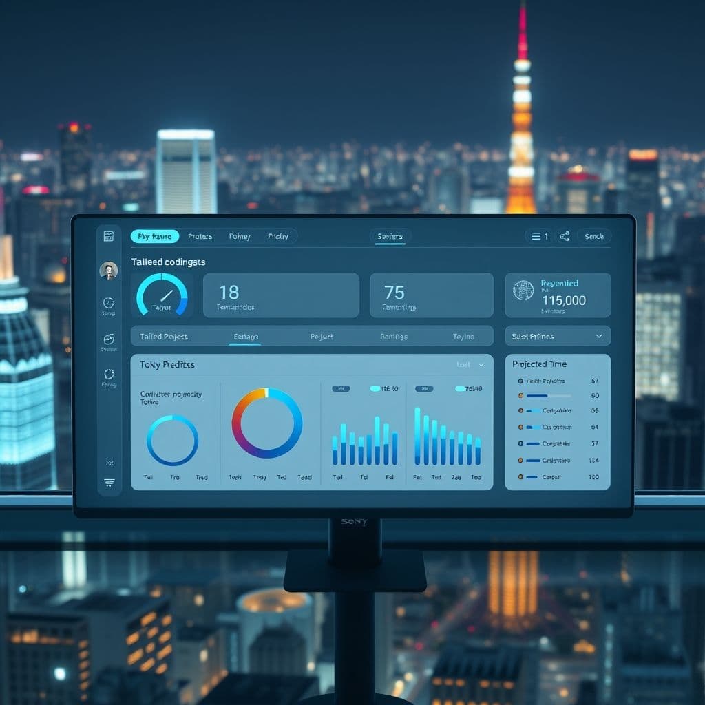Mock-up of a personalized project suggestion dashboard interface.