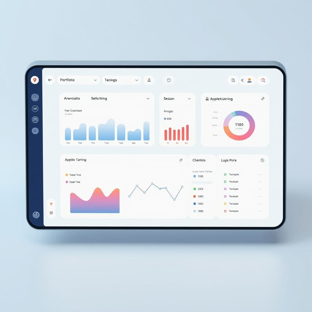 Conceptual interface of freelance SaaS dashboard