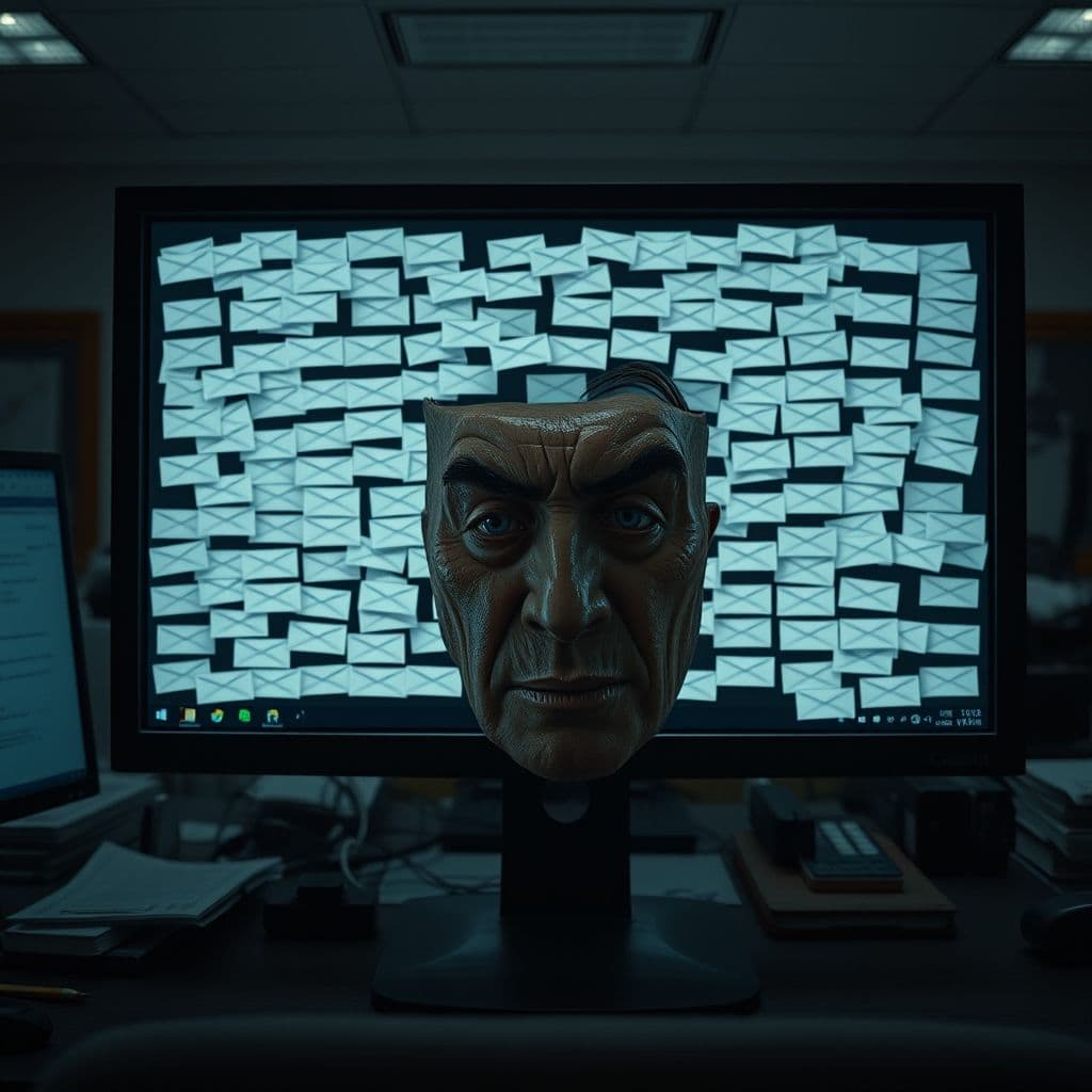 Overflowing email inbox representing the reporting burden.