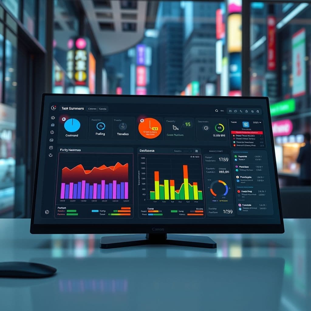 Conceptual interface showing smart task management features