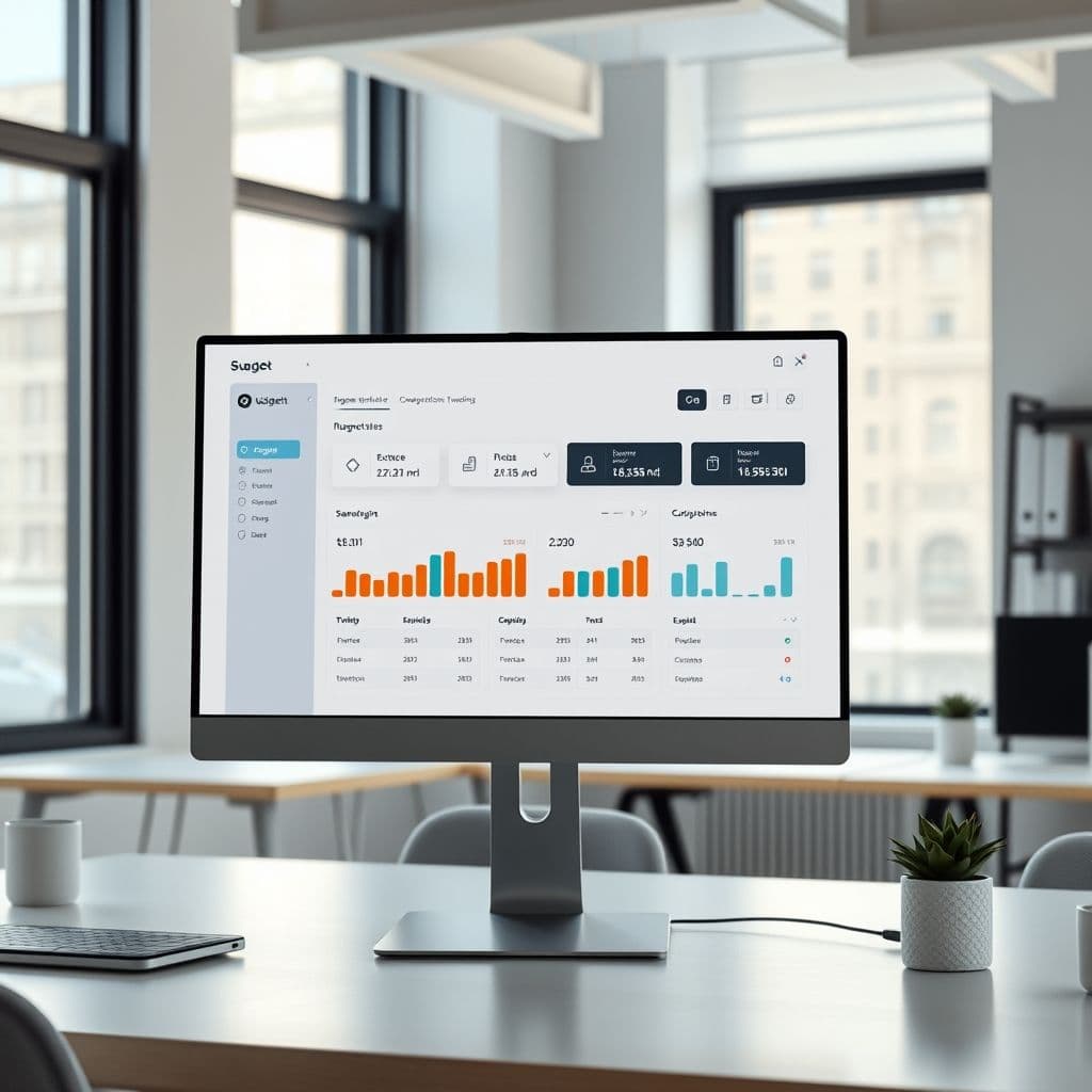 Conceptual interface of the hypothetical budgeting SaaS platform.