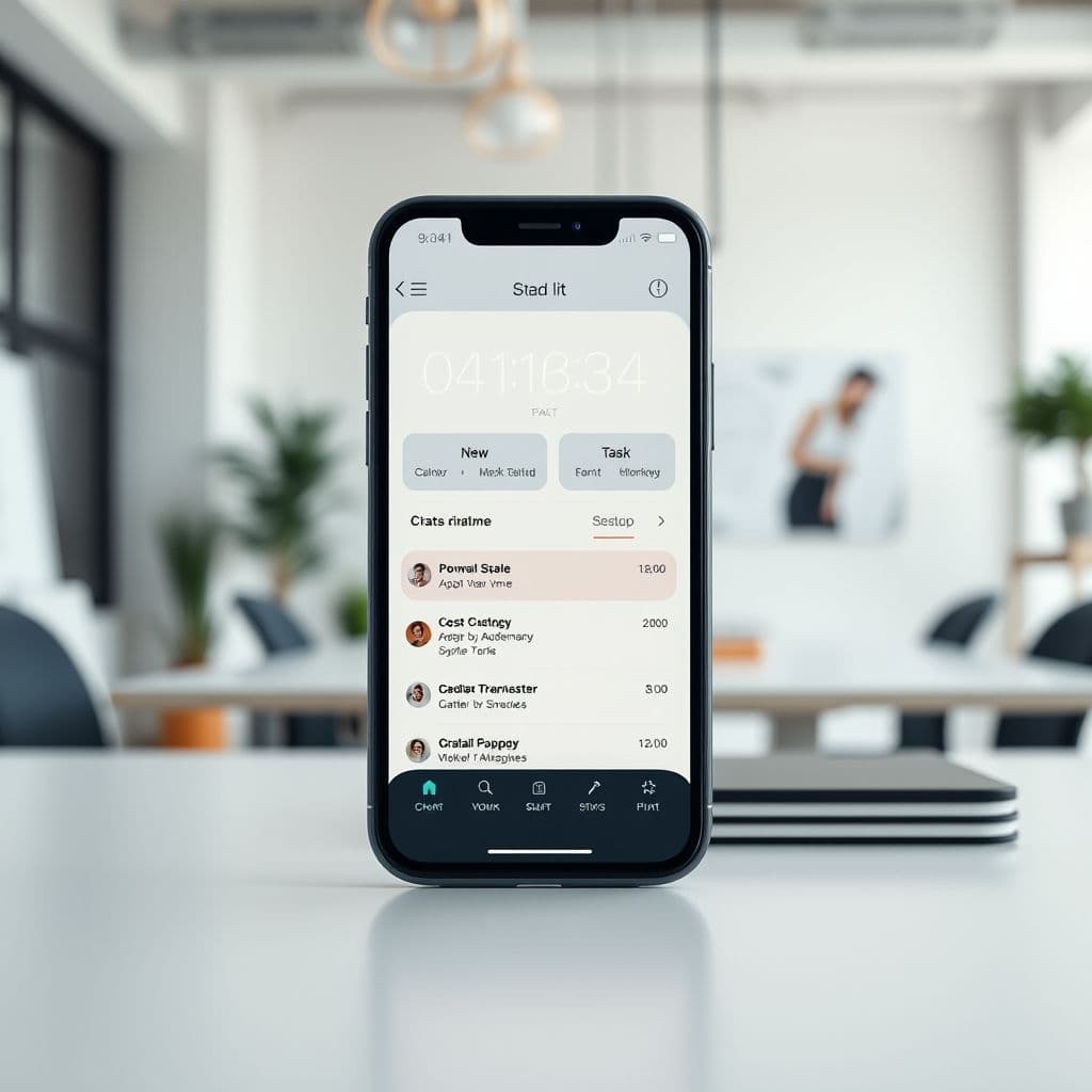 A mock-up of a SaaS dashboard for task management using the 5 Second Rule.