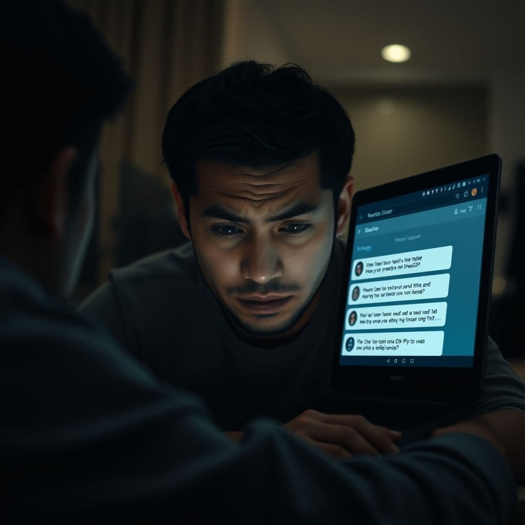 Frustrated user interacting with a ChatGPT interface that shows inconsistent responses.