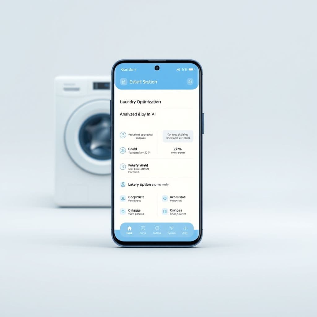 Conceptual interface of laundry optimization app
