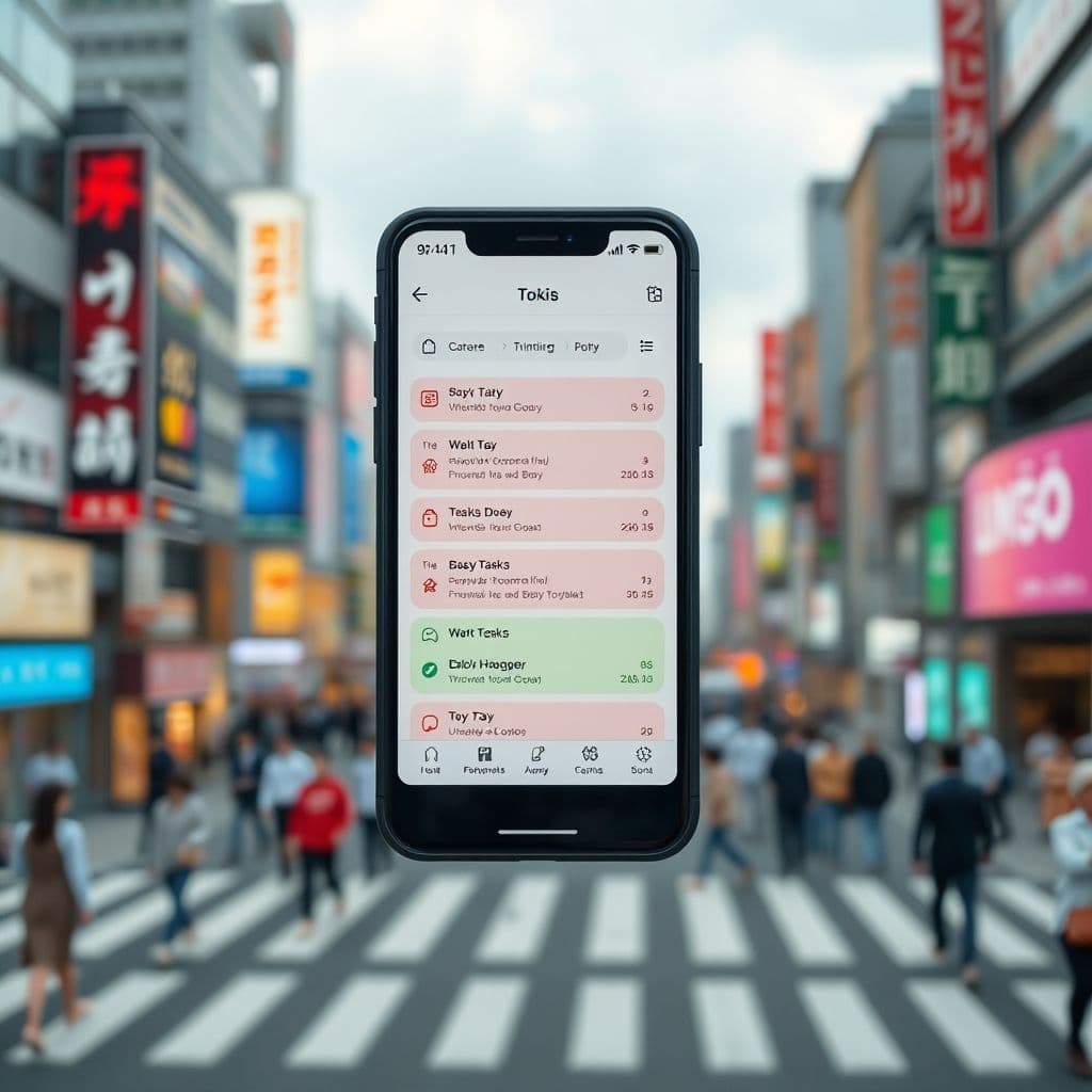Conceptual interface of a neurodivergent-friendly task management app.