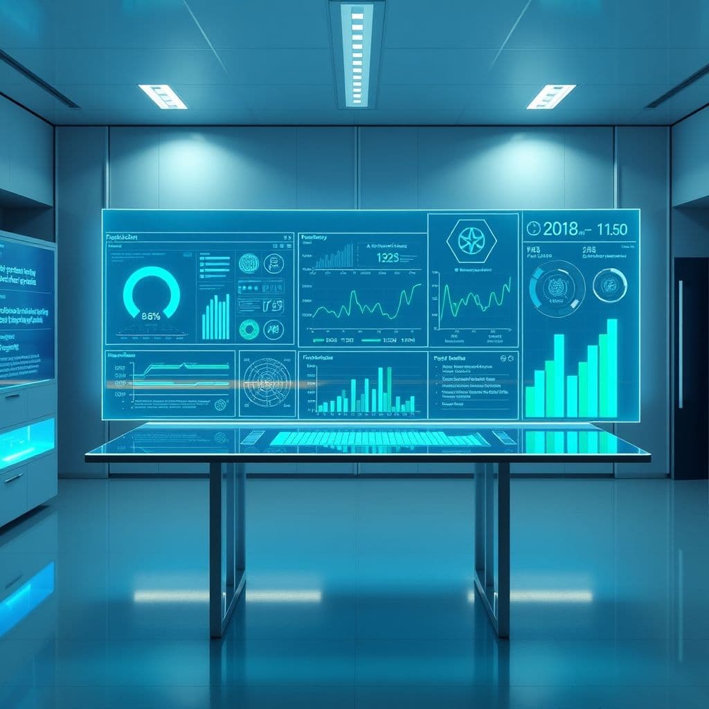 Conceptual interface of an AI monitoring dashboard.