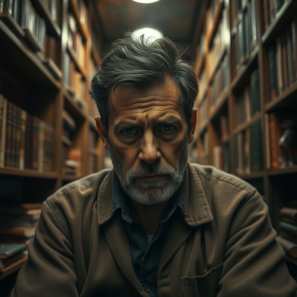 A small retail store owner looking frustrated with no customers.