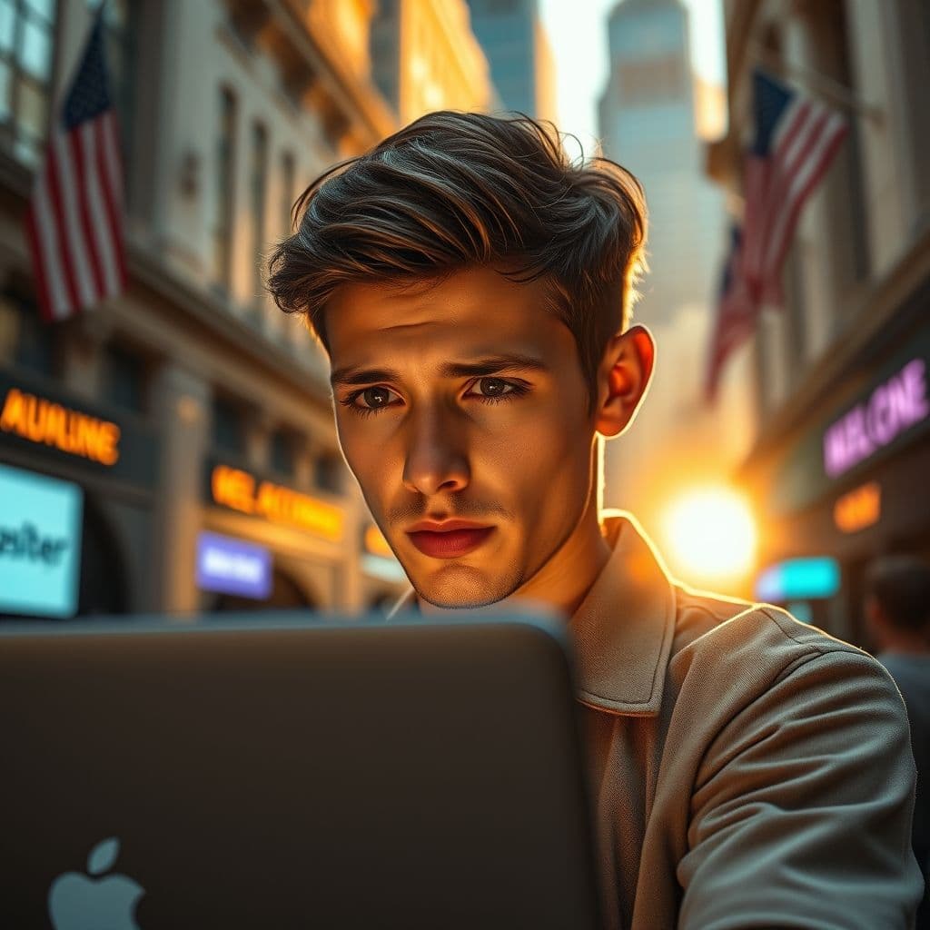 A confused beginner investor looking at multiple investment platform options on a laptop screen.