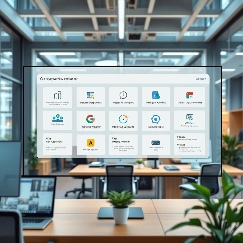 Conceptual interface of a unified workflow automation platform.