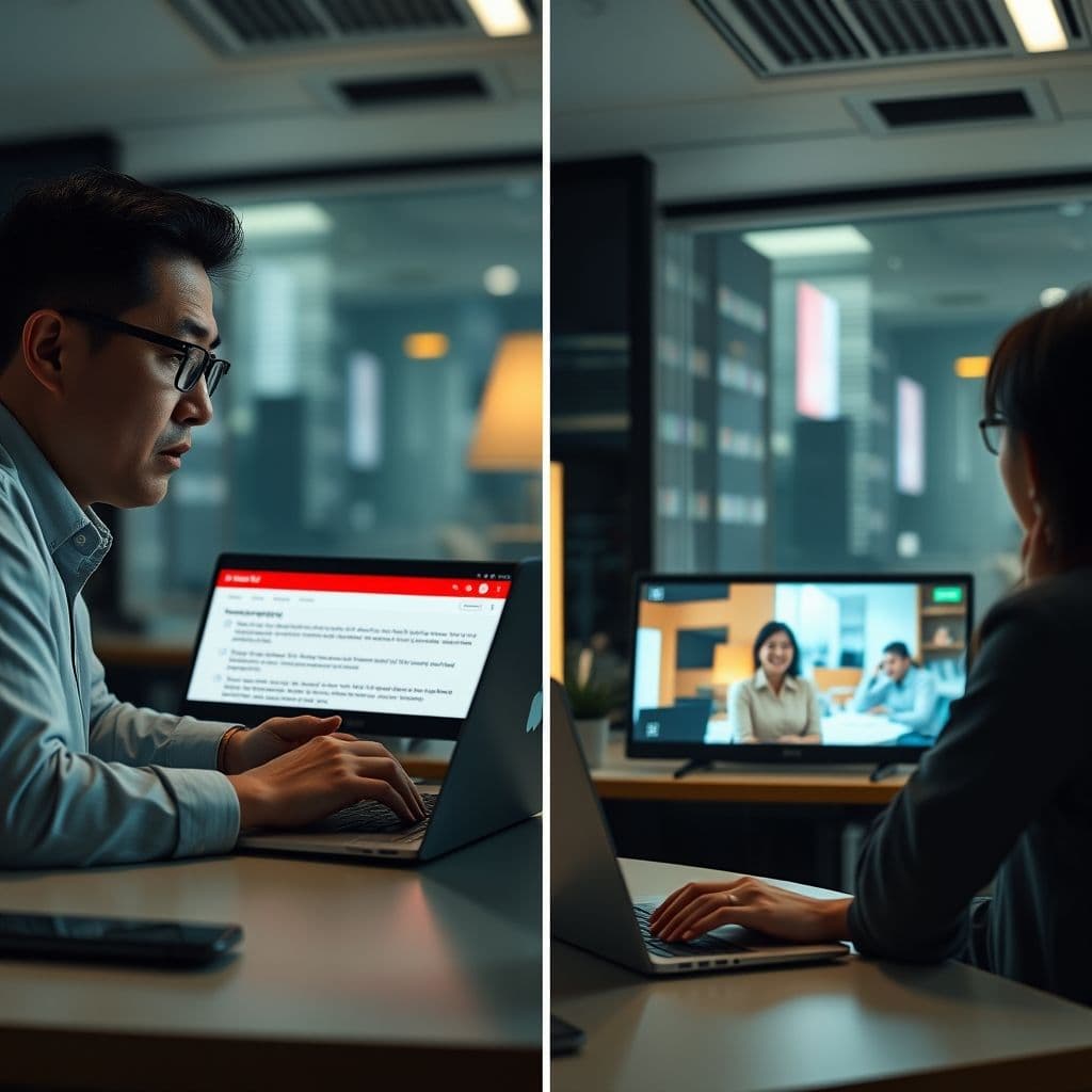 Frustrated user comparing inaccurate AI summary to actual video content.