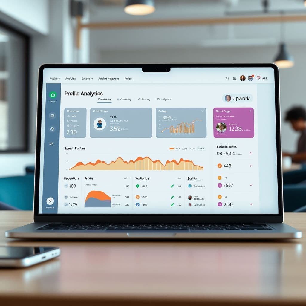Conceptual interface of a freelancer SaaS dashboard.