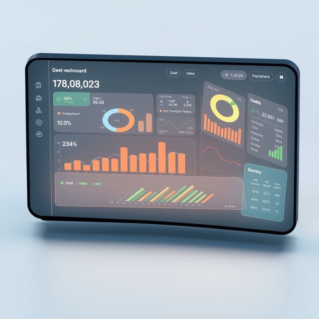 Conceptual interface of a financial decision SaaS tool.