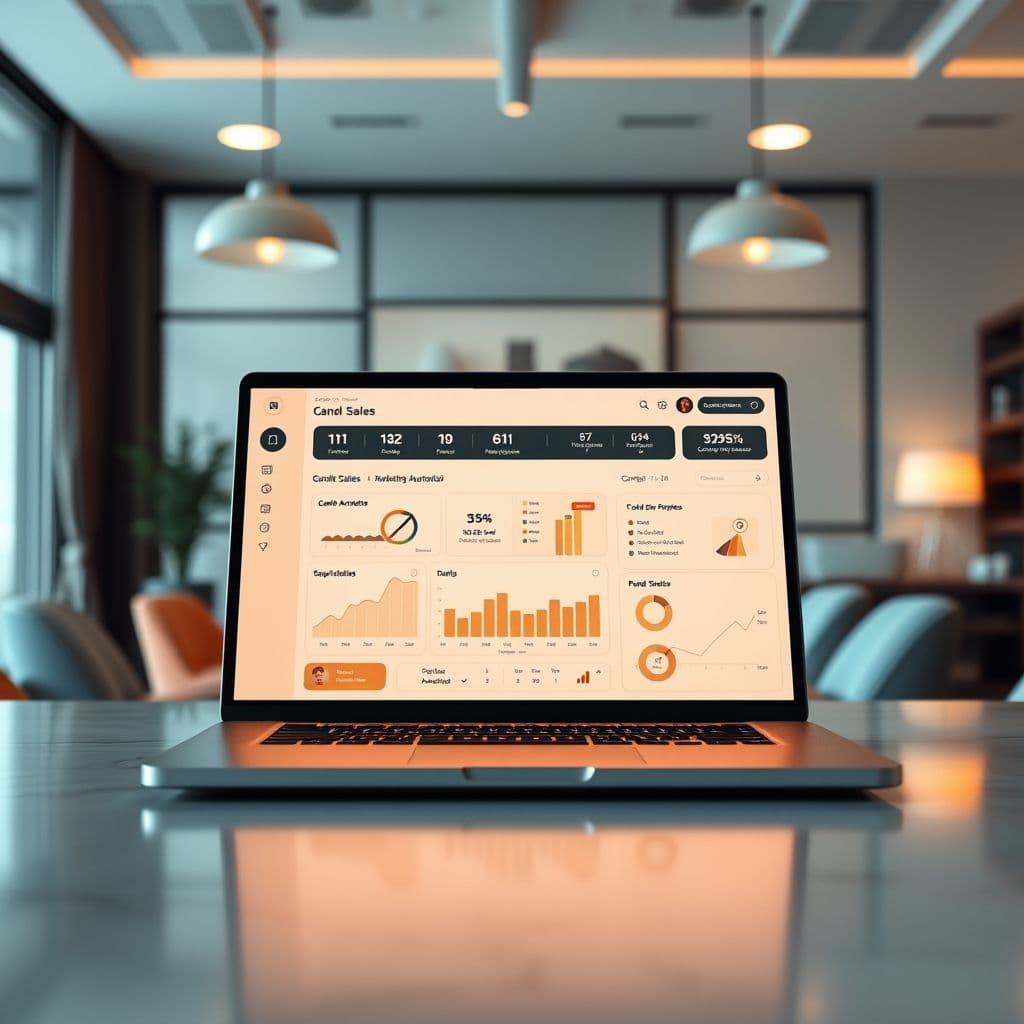Conceptual interface of a SaaS dashboard for candle businesses showing analytics and automation features.
