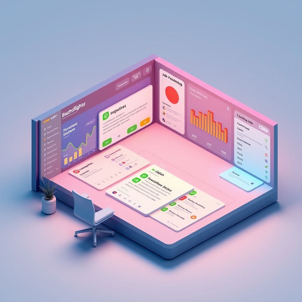 Conceptual interface of a remote job platform showing location-based job filtering.