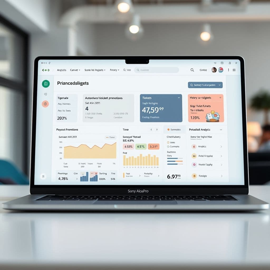 A sleek SaaS dashboard for managing high-ticket promotions.