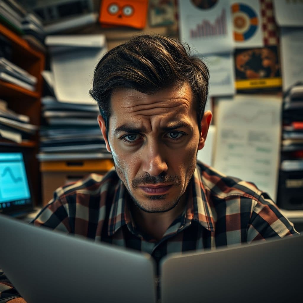 A frustrated user trying to manage multiple financial accounts on different platforms.