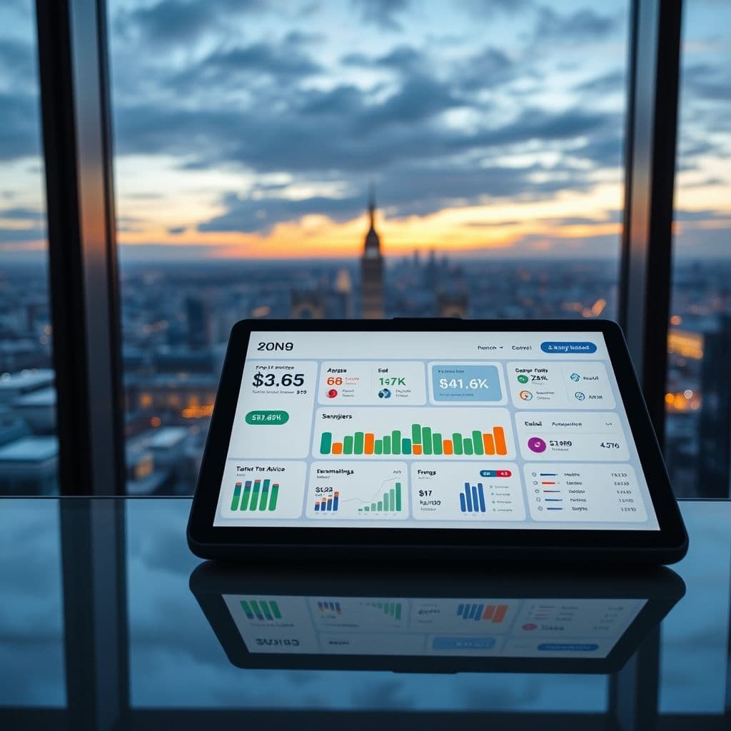 Conceptual interface of the budgeting SaaS solution.