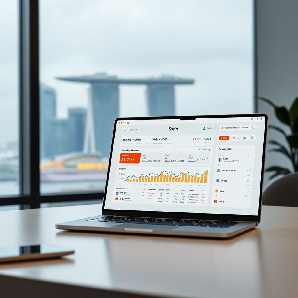 A sleek dashboard showing personalized investment recommendations and market trends.