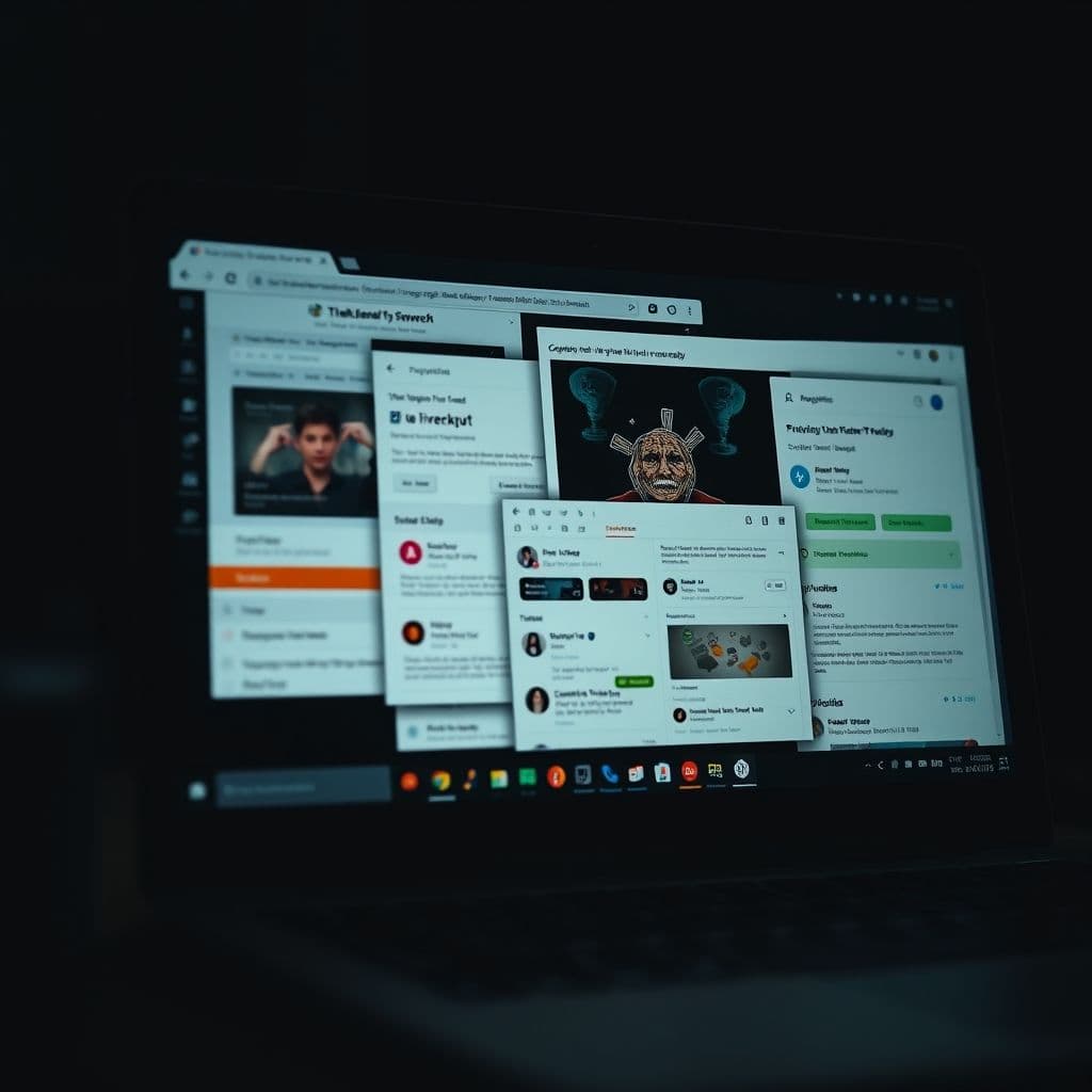 A freelancer juggling multiple outsourcing platforms and communication tools.